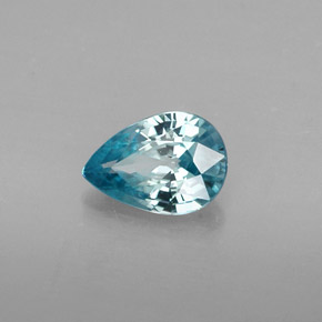 0,86 ctw natürlicher blauer Zirkon, Birnenform, VVS
