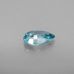 0,86 ctw natürlicher blauer Zirkon, Birnenform, VVS