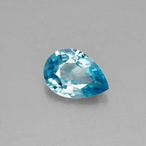 0,83 ctw natürlicher blauer Zirkon, Birnenform, VVS