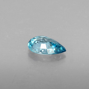 0,83 ctw natürlicher blauer Zirkon, Birnenform, VVS