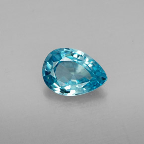 0,85 ctw natürlicher blauer Zirkon, Birnenform, VVS