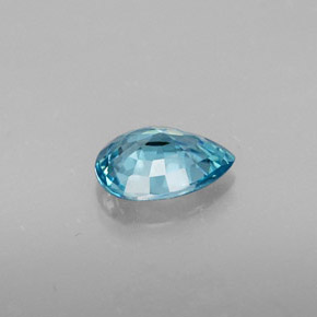 0,85 ctw natürlicher blauer Zirkon, Birnenform, VVS