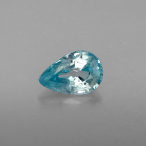 0,90 ctw natürlicher blauer Zirkon, Birnenform, VVS-VS