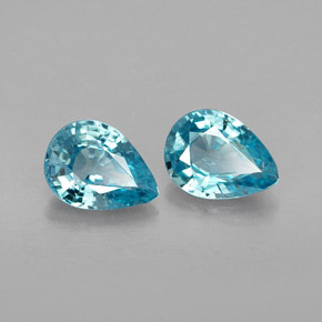  ct natürliche blauer Zirkon-Edelsteine, Birnenform, VVS
