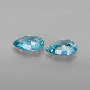  ct natürliche blauer Zirkon-Edelsteine, Birnenform, VVS
