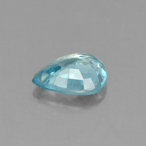 0,78 ctw natürlicher blauer Zirkon, Birnenform, IF