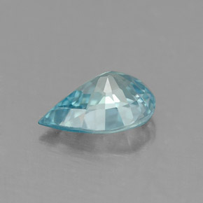 0,91 ctw natürlicher blauer Zirkon, Birnenform, IF