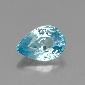 1,05 ctw natürlicher blauer Zirkon, Birnenform, VVS