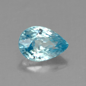 1,05 ctw natürlicher blauer Zirkon, Birnenform, VVS