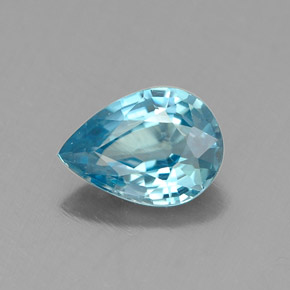 0,98 ctw natürlicher blauer Zirkon, Birnenform, VVS