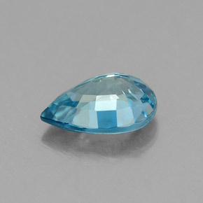 0,98 ctw natürlicher blauer Zirkon, Birnenform, VVS