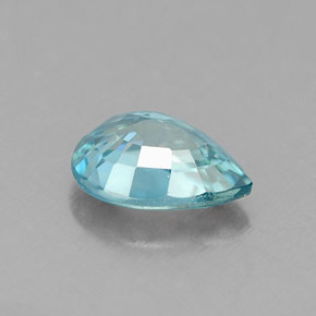 0,99 ctw natürlicher blauer Zirkon, Birnenform, VVS