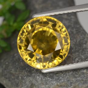 6,97 ctw natürlicher gelber Zirkon, Rundschliff, VVS