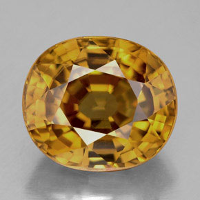 10,17 ctw natürlicher gelber Zirkon, Oval Schliff, IF