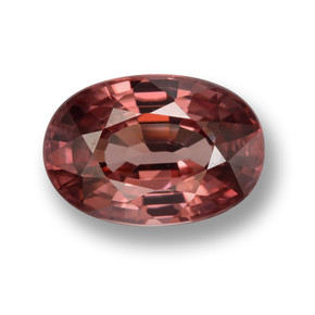 3,83 ctw natürlicher roter Zirkon, Oval Schliff, VVS