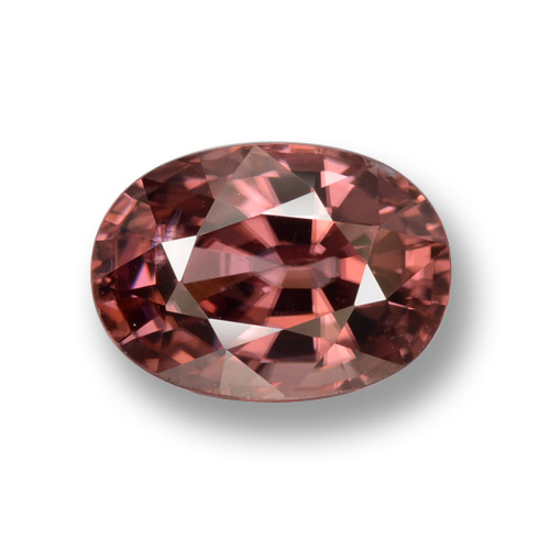 3,95 ctw natürlicher roter Zirkon, Oval Schliff, VVS-VS