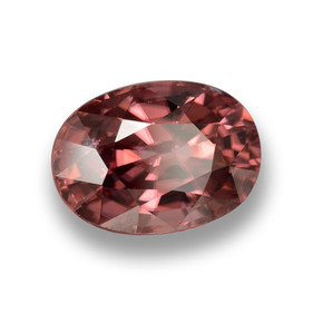 3,95 ctw natürlicher roter Zirkon, Oval Schliff, VVS-VS