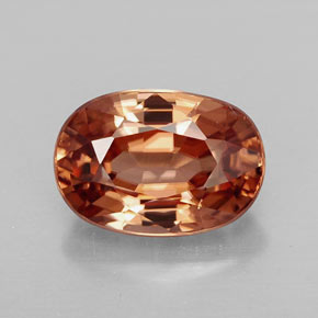 3,73 ctw natürlicher orangefarbener Zirkon, Oval Schliff, VVS