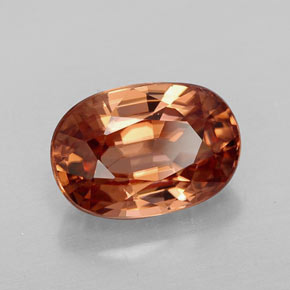3,73 ctw natürlicher orangefarbener Zirkon, Oval Schliff, VVS