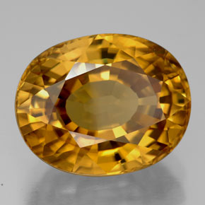 22,80 ctw natürlicher gelber Zirkon, Oval Schliff, VVS