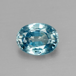 1,25 ctw natürlicher blauer Zirkon, Oval Schliff, VVS