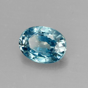 1,25 ctw natürlicher blauer Zirkon, Oval Schliff, VVS