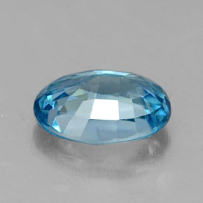 1,36 ctw natürlicher blauer Zirkon, Oval Schliff, VS