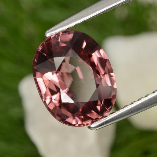 4,42 ctw natürlicher roter Zirkon, Oval Schliff, VVS