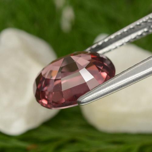4,42 ctw natürlicher roter Zirkon, Oval Schliff, VVS