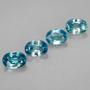 5,08 ct natürliche blauer Zirkon-Edelsteine, Oval Schliff, VVS-VS