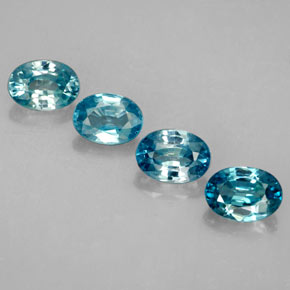 5,08 ct natürliche blauer Zirkon-Edelsteine, Oval Schliff, VVS-VS