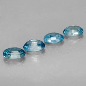 5,08 ct natürliche blauer Zirkon-Edelsteine, Oval Schliff, VVS-VS