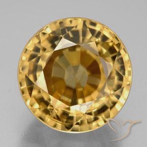 21.78ct Natürlicher Mittelhelles Gold Zirkon, Runden, IF