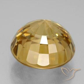9,17 ctw natürlicher Mittelhelles Gold Zirkon, Runden, IF