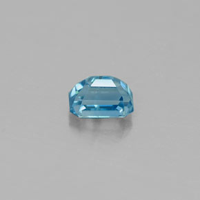 0,36 ctw natürlicher blauer Zirkon, Smaragdschliff, VS