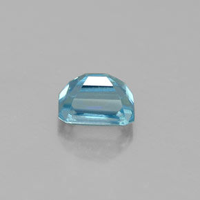 0,67 ctw natürlicher blauer Zirkon, Smaragdschliff, VS
