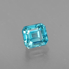 0,56 ctw natürlicher blauer Zirkon, Smaragdschliff, VVS-VS