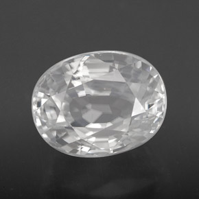 8,64 ctw natürlicher weißer Zirkon, Oval Schliff, VVS