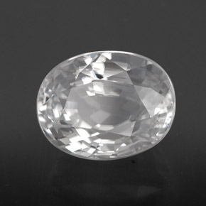 8,64 ctw natürlicher weißer Zirkon, Oval Schliff, VVS