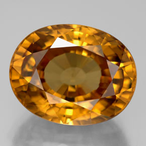 18,67 ctw natürlicher gelber Zirkon, Oval Schliff, VVS