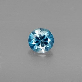 0,49 ctw natürlicher blauer Zirkon, Rundschliff, VVS-VS
