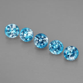  ct natürliche blauer Zirkon-Edelsteine, Rundschliff, VS