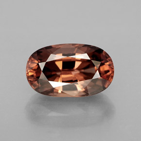 4,69 ctw natürlicher orangefarbener Zirkon, Oval Schliff, VVS