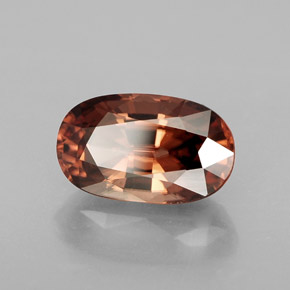 4,69 ctw natürlicher orangefarbener Zirkon, Oval Schliff, VVS