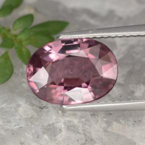4,18 ctw natürlicher rosafarbener Zirkon, Oval Schliff, VVS