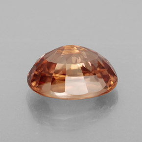 4,08 ctw natürlicher orangefarbener Zirkon, Oval Schliff, IF