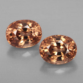  ct natürliche orangefarbener Zirkon-Edelsteine, Oval Schliff, IF