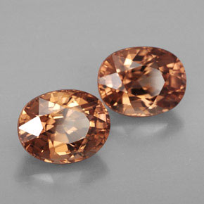  ct natürliche orangefarbener Zirkon-Edelsteine, Oval Schliff, IF