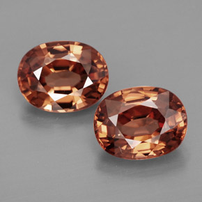  ct natürliche orangefarbener Zirkon-Edelsteine, Oval Schliff, IF