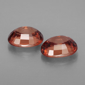  ct natürliche orangefarbener Zirkon-Edelsteine, Oval Schliff, IF